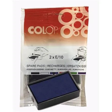 Colop Almohadilla E/10 Azul Blister -2U-