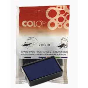 Colop Almohadilla E/10 Azul Blister 2 Unidades