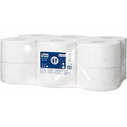 Tork Papel Higiénico 2C Mini Jumbo Advanced Bolsa De 12 Blanco