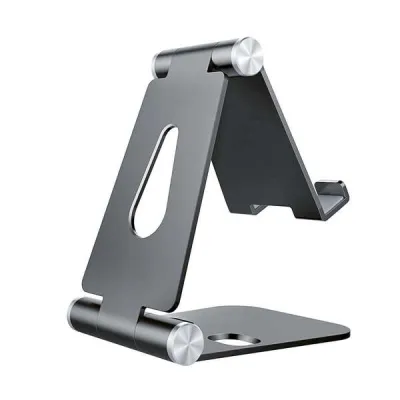 Aisens Soporte de Sobremesa Ajustable para Móvil y Tablet - Color Gris