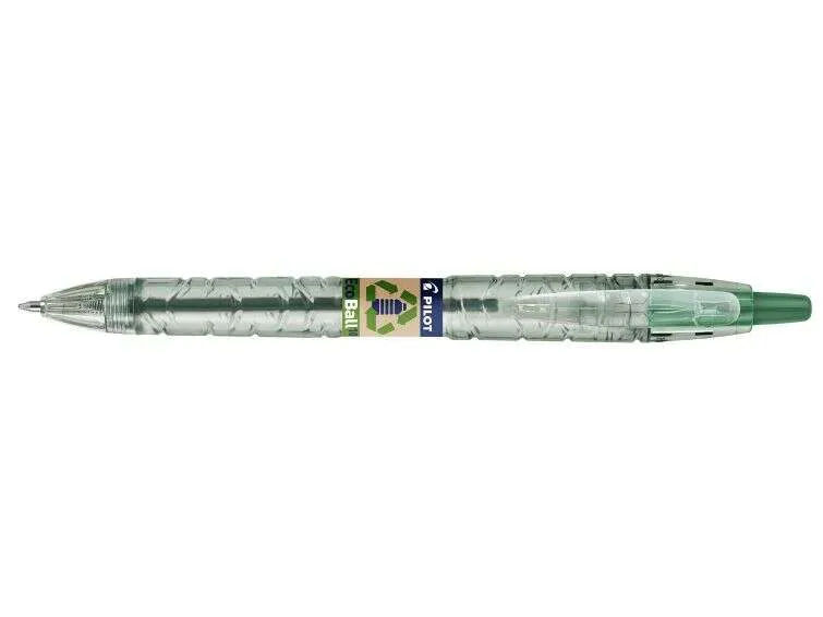 Pilot Boligrafo De Bola Retractil B2P Ecoball Begreen - Punta Redonda 1Mm - Trazo 0.27Mm - 86,64% De Plastico Reciclado - Recargable - Color Verde