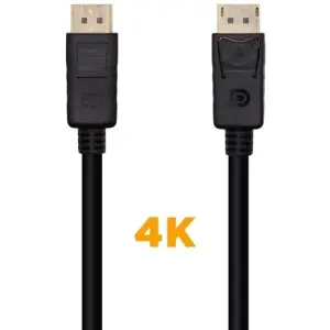 Aisens Cable DisplayPort V1.2 4K@60Hz DP/M - DP/M Negro 0,5M