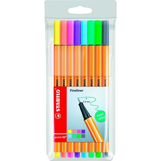 Stabilo Rotuladores Point 88 C/Surtidos Pastel Estuche 8 Ud
