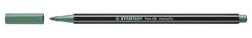 Stabilo Rotulador Pen 68 Metallic Verde Metálico Caja 10 Ud