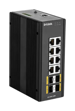 SWITCH INDUSTRIAL D-LINK DIS-300G-14PS 8P POE + 4P GIGA BASE SFP 