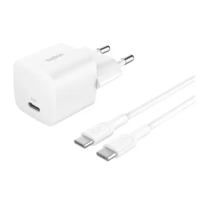 Belkin Cargador Pared Usb-C + Cable Usb-C A Usb-C 25W Blanco