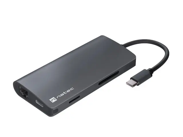 NATEC NMP-2162 Base Para Portátil y Replicador De Puertos USB 3.2 Gen 1 Type-C Gris