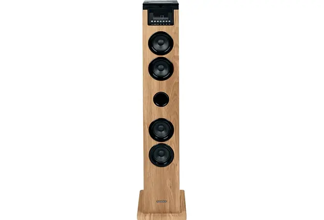 Thomson Cosy Ds122Cd Torre De Sonido 60W Bluetooth 5.0 - Reproductor De Cd - Entrada Aux 3,5Mm, Usb Y Lector De Tarjetas Sd/Mmc - Mando A Distancia - Color Madera/Negro