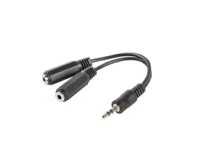 Lanberg Cable De Audio 3,5mm A 3,5mm 0,1m Negro