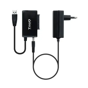 Tooq Adaptador USB 3.0 a SATA para Discos Duros de 2.5” y 3.5” con Alimentador - Negro