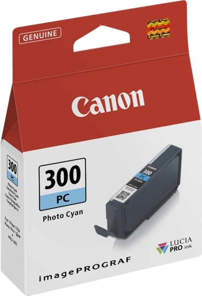 Canon Pfi300 Cyan Photo Cartucho De Tinta Original - 4197C001/Pfi300Pc
