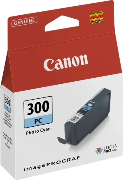 Canon PFI300 Cyan Photo Cartucho de Tinta Original 4197C001/PFI-300PC