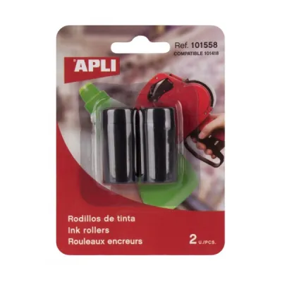 Apli Rollo Tinta Negra Para Etiquetadora - Blister Con 2 Unidades