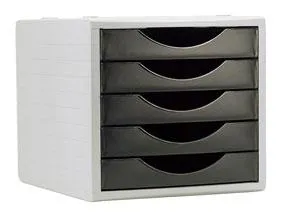 Archivo 2000 Módulo Archivotec 5 Cajones Para Formato DIN A4, 340x270x260 mm, Negro