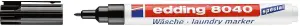 Edding 8040 Rotulador Permanente para Tejido Punta Redonda 1mm Color Negro