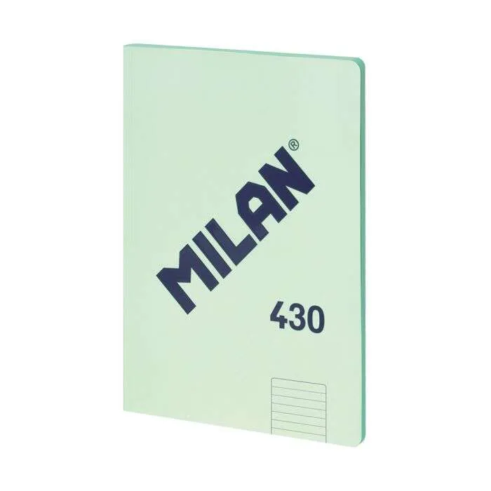 Milan Serie 1918 Libreta Encolada Formato A4 Pautado 7Mm - 48 Hojas De 95 Gr/M2 - Microperforado - Tapa Blanda - Color Verde