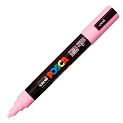 Posca Marcador  Pc-5M No Permanente Punta Forma De Bala 1,8 - 2,5 Mm Rosa Claro