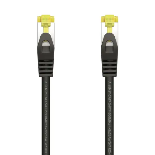 Aisens Cable de Red RJ45 LSZH Cat.7 600 MHz S/FTP PIMF AWG26 - 1.0M - Negro