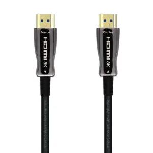 AISENS Cable HDMI V2.1 AOC Ultra Alta Velocidad 8K@60Hz 4K@120Hz 48Gbps 20m Negro