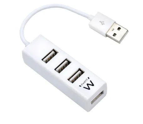 EWENT EW1122 MINI-HUB USB 4 PUERTOS BLANCO