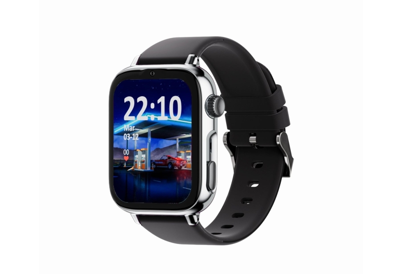 Savefamily Reloj Inteligente Smartwatch Infantil Savewatch Plus 2 - Pantalla Amoled - Carcasa Plateada - Correa Silicona Negra