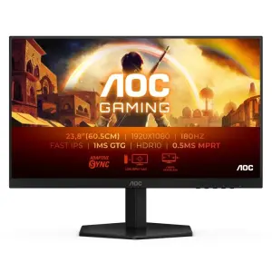 AOC 24G42E Monitor 23.8" LED FastIPS FHD 180Hz 1ms HDMI DisplayPort VESA 100x100mm Negro