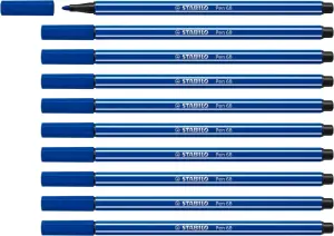 Stabilo Pen 68 Rotulador Punta de Fibra 1mm Tinta Base Agua Color Azul Marino