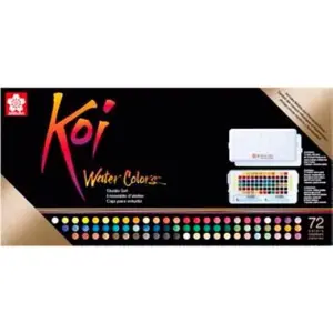 Talens Sakura Koi Acuarelas Water Colors Estuche de 72 Piezas Surtidas