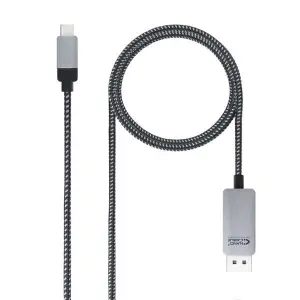 Nanocable Cable Conversor USB-C Macho a DisplayPort Macho 1.80m Negro/Plata
