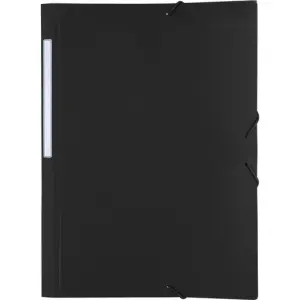 Grafoplás Carpeta Con Gomas Poligraf 3 Solapas Folio PP Opaco Negro