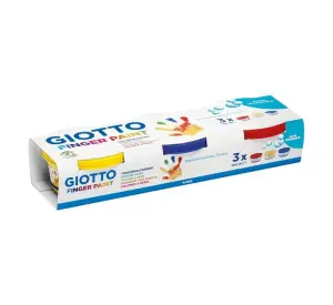 Giotto Pintura De Dedos 100 Ml Estuche Con 3 Botes De Colores