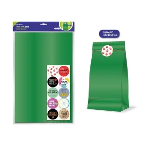 Bismark Pack de 10 Sobres Papel Kraft 50g con 10 Pegatinas - 30x47x8cm - Verde
