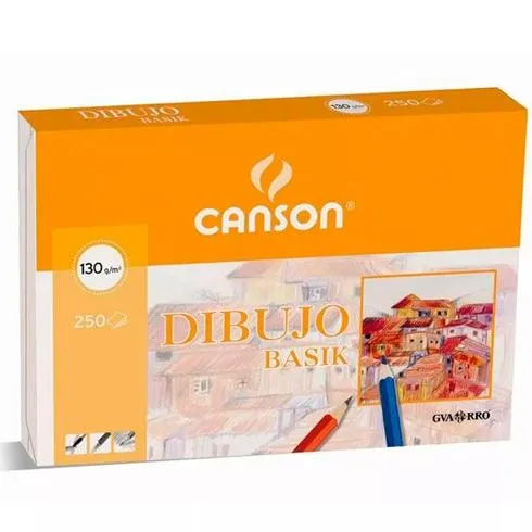 Canson Dibujo Basik 250 Hojas 130 Gr. Recuadro 32,5X46Cm