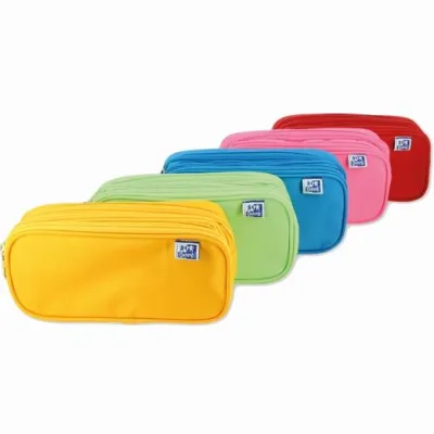 Oxford Estuche Kangoo Kids Triple 3 Cremalleras Surtidos de Poliéster