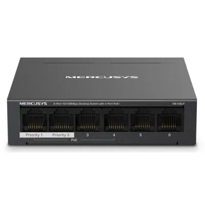 Mercusys MS106LP Switch POE+ No Gestionable 6 Puertos 10/100 Ethernet Mini Desktop