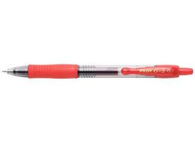 Pilot Bolígrafo Retráctil Tinta de Gel G-2 0.7 Rojo