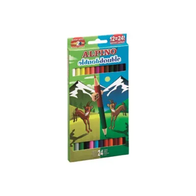 Alpino Lápices De Colores Doble Punta 177mm Estuche 12 Unidades Surtidos