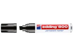 Edding 800 Rotulador Permanente Negro - Punta Biselada - Trazo 4-12 mm - Recargable
