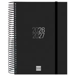 Finocam Espiral Agenda Escolar 2026/2027 1 Día por Página E10 155x212mm Negro