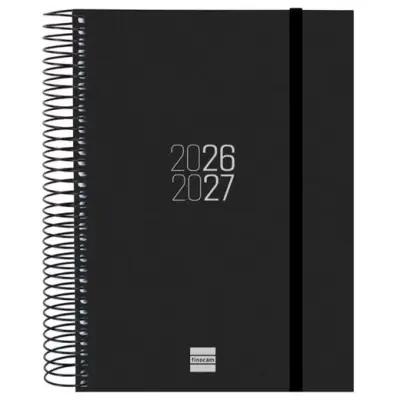 Finocam Espiral Agenda Escolar 2026/2027 1 Día por Página E10 155x212mm Negro