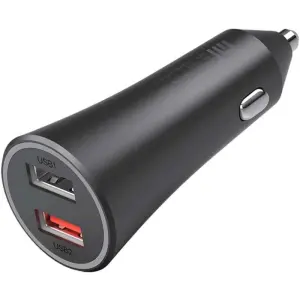 Xiaomi Mi 37W Cargador de Auto Dual-Port Negro con Encendedor de Cigarrillos