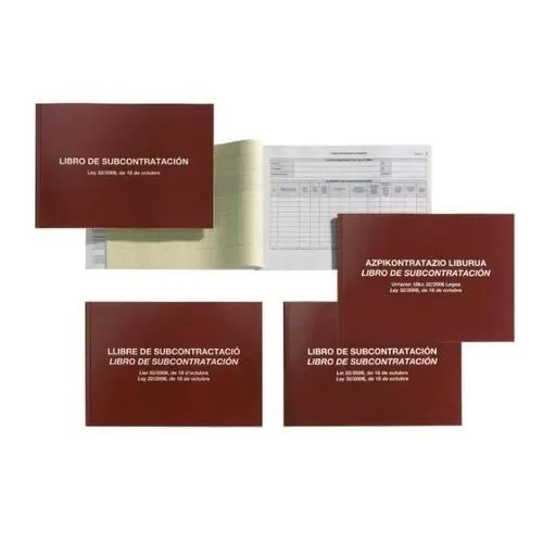 Miquelrius Libro De Subcontratación Oficial Castellano - 5 Unidades