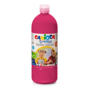 Carioca Botella Tempera 1000ml Rosa - Colores Superlavables y Alta Opacidad