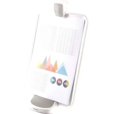 Fellowes I-Spire Series Atril Multiuso 5 En 1 - Base Solida -  Uso Para Pizarra Blanca, Tablero Magnético, Soporte Para Tableta, Portapapeles