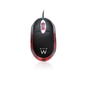 Ewent Ratón Mini Óptico USB 1000dpi 1.15m Plug and Play 3 Botones Negro