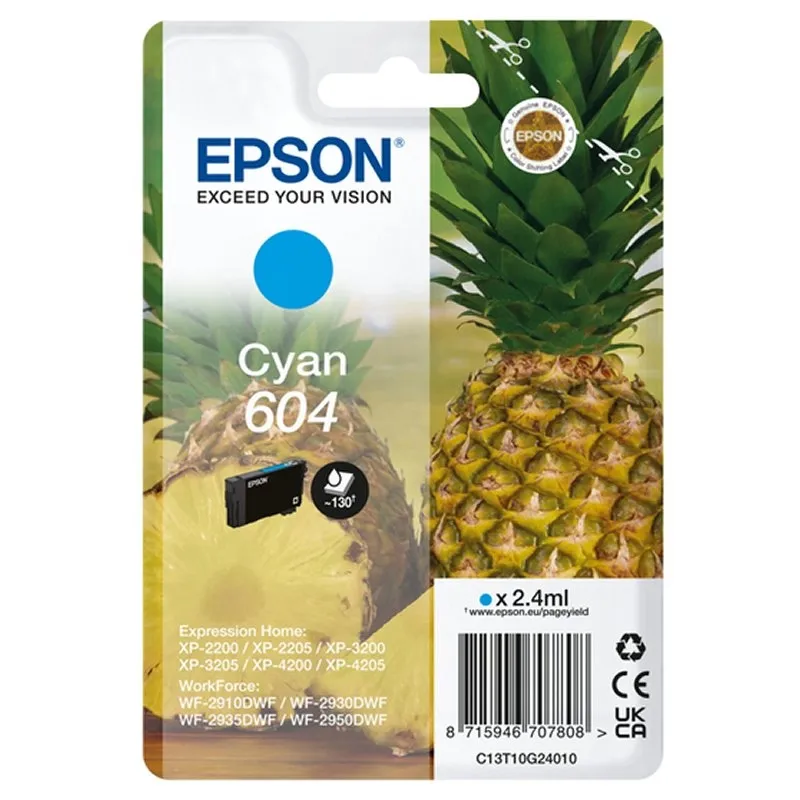 Epson 604 Cartucho de Tinta Original Cyan