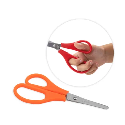 Faibo Tijeras Escolares Confort para Zurdos 13.5cm Punta Redonda Acero Inoxidable Colores Surtidos