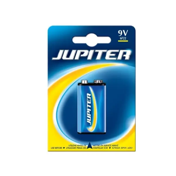 Jupiter Pila Salina 6F22 para Aparatos de Bajo Consumo - Pack de 1 Unidad