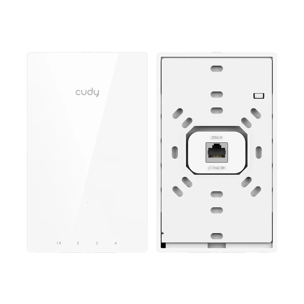 Cudy Ac1200 Punto De Acceso Para Pared - Doble Banda Hasta 1167Mbps - Wifi 5 - Cobertura 60M2 - Soporta Hasta 40 Dispositivos - Poe Pasivo - Autoreinicio - Gbe Blindado - Color Blanco