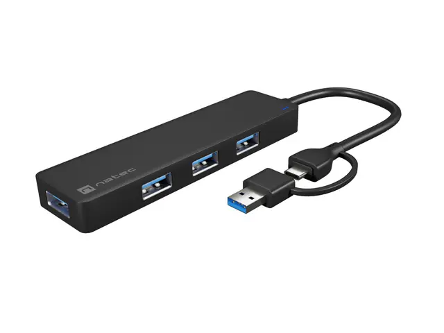 NATEC Mayfly USB 3.2 Gen 1 Type-A + Type-C 5000 Mbit/s Negro